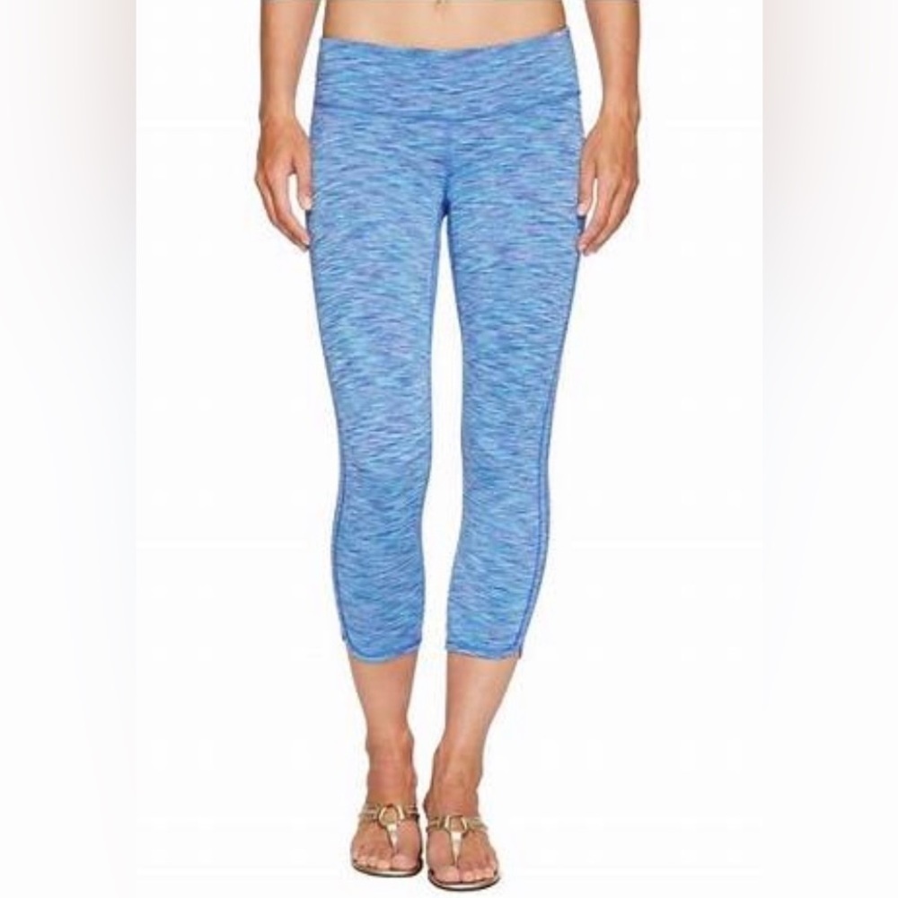 Lilly Pulitzer UPF 50 Luxletic Weekender Crop Legging Iris Blue Space Dye